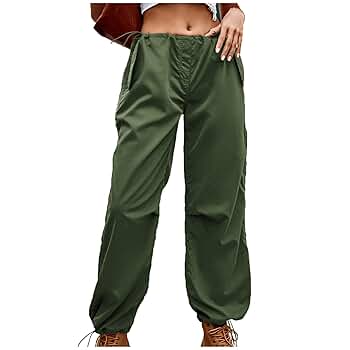 Amazon.com: Cargo Pants Women Baggy Bound Feet Parachute